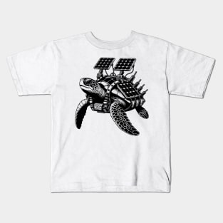 Vintage Sea Turtle Solar Panels Kids T-Shirt